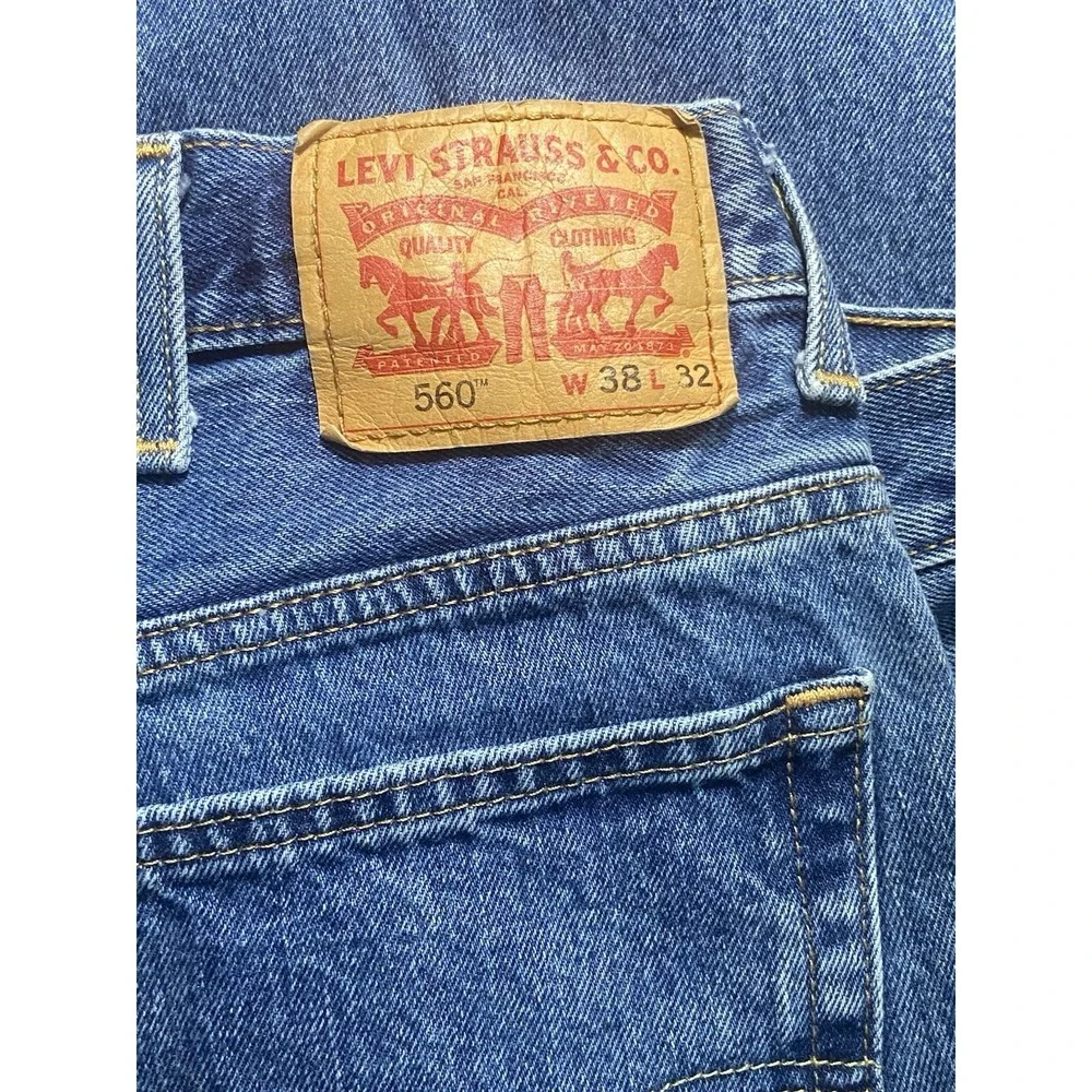 Levis‎ 560 Mens Jeans Blue Denim 38x32 (Actual 38x31) Straight Relaxed Comfort